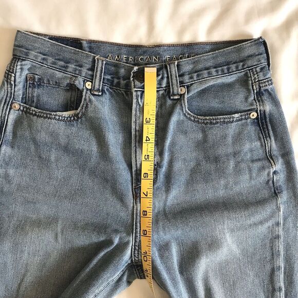 American Eagle 90s Jeans Womens 2 Mom Jean Destroyed Stretch Denim Distressed - Picture 10 of 12